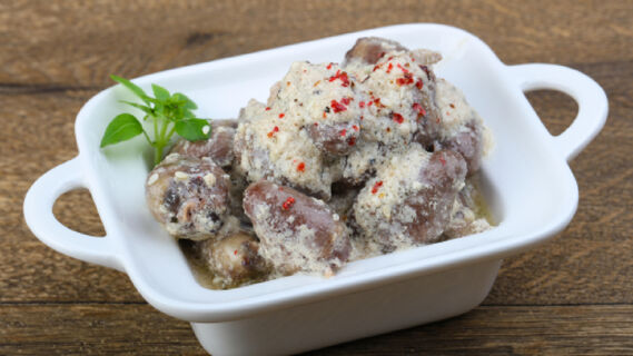 Вкусные сердечки в сливках подойдут для семейного ужина