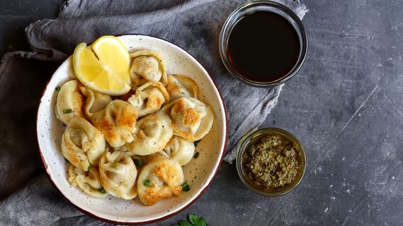 Рецепт жареных пельменей