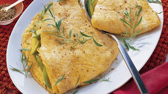 Омлет с крабовыми палочками