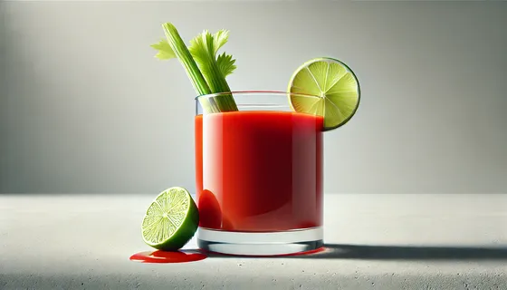 Томатный сок в стакане