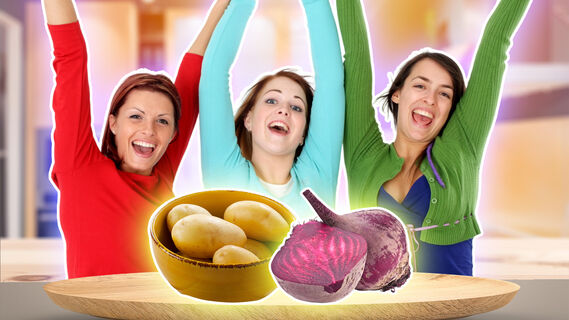 Необычная закуска из картофеля и свеклы