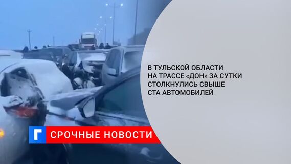 Под Тулой на трассе «Дон» за сутки в ДТП попали 118 машин