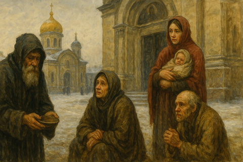 Детей гнали, юродивым подавали: где жили и как выживали нищие в дореволюционном Петербурге