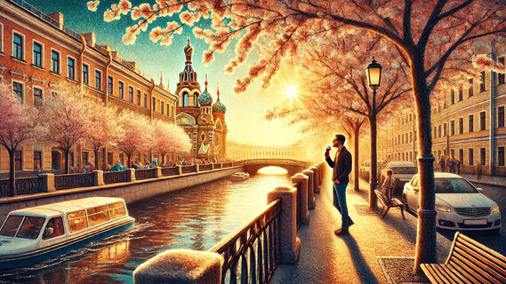 Весна, город