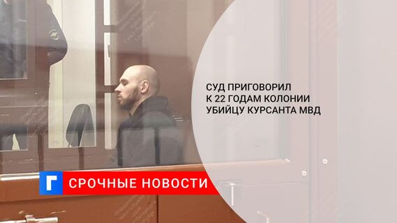 Суд приговорил к 22 годам колонии убийцу курсанта МВД