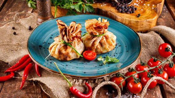 Рецепт блинных мешочков с начинкой