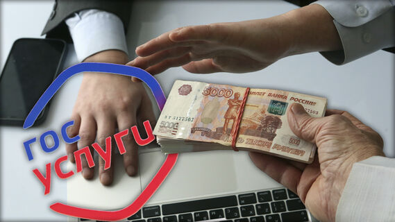 Деньги, руки, Госуслуги