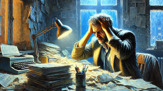 Мужчина, книги, окна