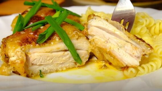 Вот такое красивое мясо получается в разрезе