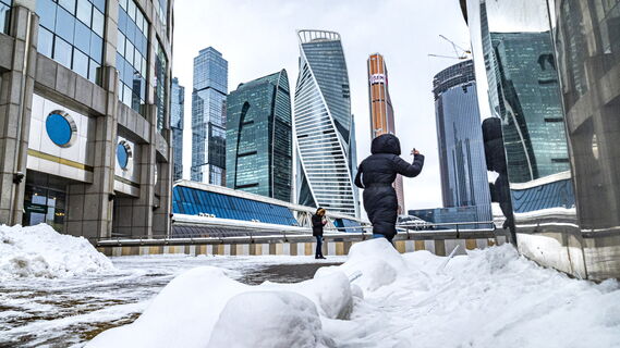 Москва, снег