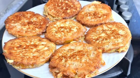 Обжаренная в панировке и кляре тыква