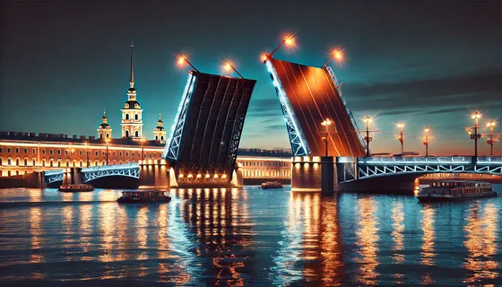 Развод мостов в Петербурге
