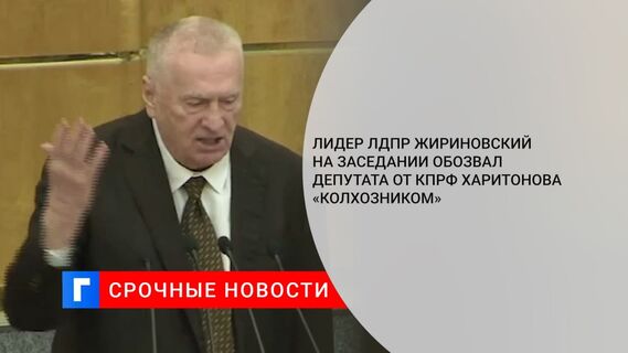Лидер ЛДПР Жириновский на заседании обозвал депутата от КПРФ Харитонова «колхозником»