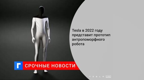 Tesla в 2022 году представит прототип антропоморфного робота 