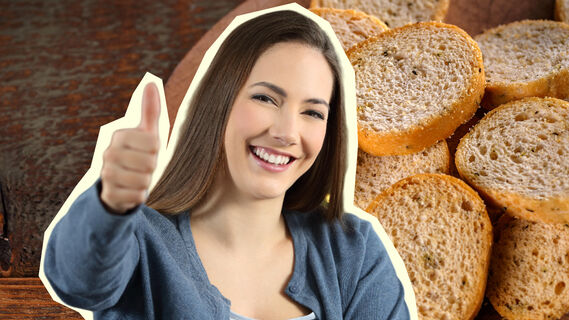 Горячая закуска из черствого хлеба