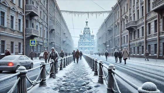 Обледенелый Петербург