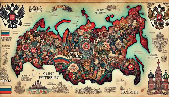 Арт на тему карта России