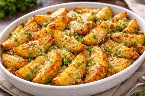 Запечённая картошка с чесноком и сыром: так просто, а вкус как в ресторане