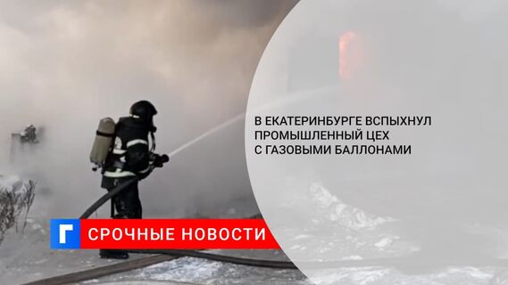 В промышленном цеху в Екатеринбурге произошел пожар