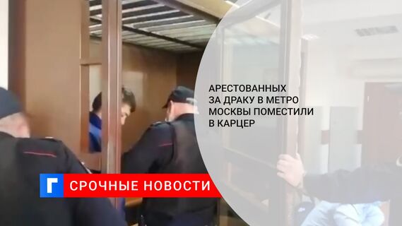 Арестованных за драку в метро Москвы поместили в карцер