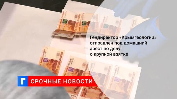 Гендиректор «Крымгеологии» отправлен под домашний арест по делу о крупной взятке