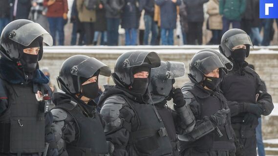 МВД: полицейский обоснованно направил пистолет на протестующих в Санкт-Петербурге