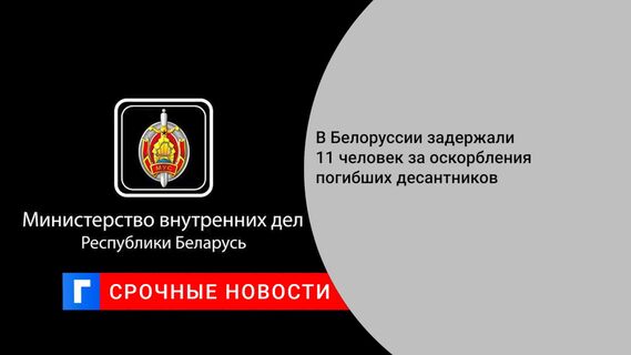 В Белоруссии задержали 11 человек за оскорбления погибших десантников