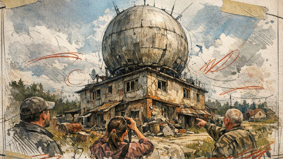 Огромный бетонный шар