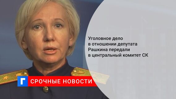 Уголовное дело в отношении депутата Рашкина передали в центральный комитет СК