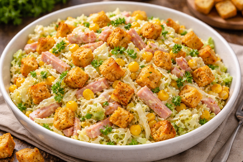 Шинкую пекинку чуть ли ни каждый день: салат "Сытная вкуснятина" за 10 минут