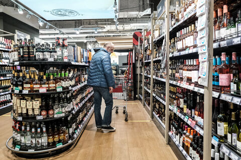 прилавки, магазин, спиртное