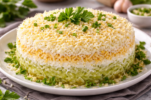 Нарядный салат "Париж в снегу": никаких деликатесов, а вкус — как в ресторане