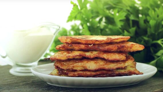 Вкуснейшие блины из картофеля и кабачков