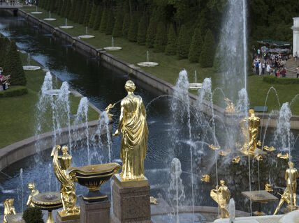 фонтаны, петергоф, лето