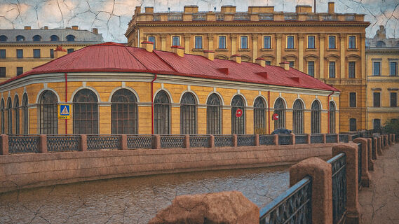 Город, река, здание