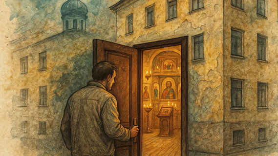 Крест, икона, свечи