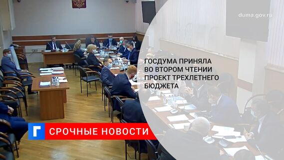 Госдума приняла во втором чтении проект трехлетнего бюджета