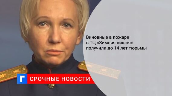 Фигуранты дела о пожаре в «Зимней вишне» получили до 14 лет колонии