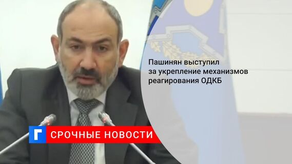 Премьер Армении Пашинян: нужны усилия ОДКБ в укреплении механизмов кризисного реагирования