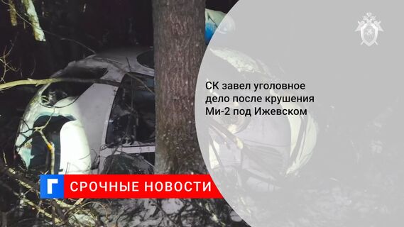 СК завел уголовное дело после крушения Ми-2 под Ижевском