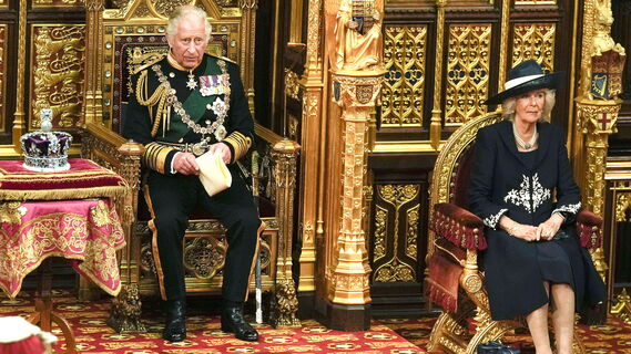 Слова Чарльза Камилле на открытии парламента прочел спец