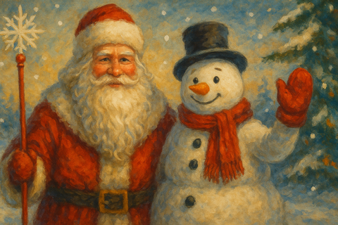 Дед Мороз с помощником