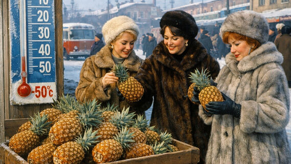 Люди, ананасы