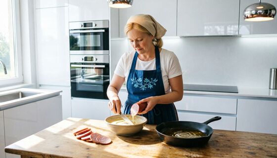 Не обычная колбаса, а домашняя вкуснота: молоко и взбитые белки творят чудеса