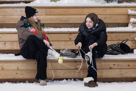 каток, коньки