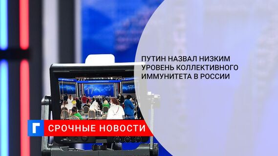 Путин назвал низким уровень коллективного иммунитета в России