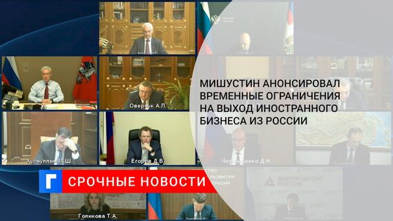 Мишустин анонсировал временные ограничения на выход иностранного бизнеса из России