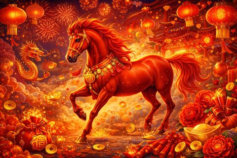 Огненная Красная Лошадь