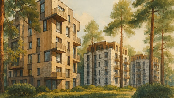 Город, лес
