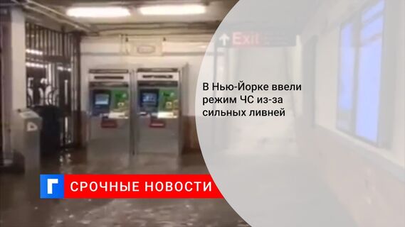 В Нью-Йорке ввели режим ЧС из-за сильных ливней